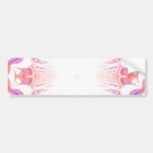 Pattern in Red, Orange and Purple. Bumper Stickers