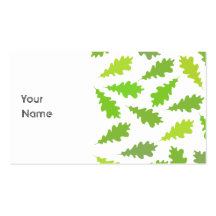 Pattern of Green Leaves. Business Card Template