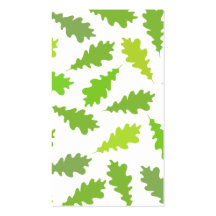 Pattern of Green Leaves. Business Card Templates
