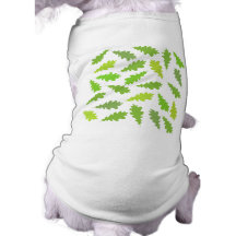 Pattern of Green Leaves. Doggie Shirt