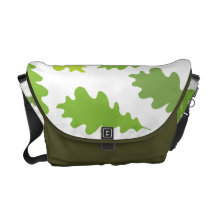 Pattern of Green Leaves. Courier Bags