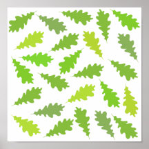 Pattern of Green Leaves. Print