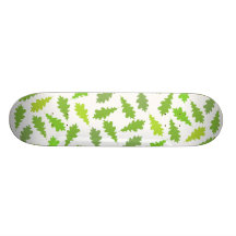 Pattern of Green Leaves. Skateboard Decks