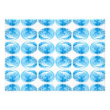 Pattern of Shells in Bright Blue. Custom Invites