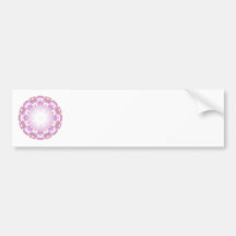 Pattern. White, Orange and Purple. Bumper Sticker