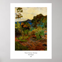 Paul Gauguin's Martinique Landscape (1887) Posters
