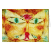 Paul Klee Cat and Bird Note Card