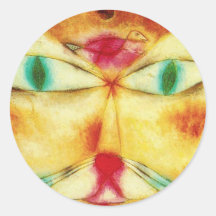 Paul Klee Cat and Bird Stickers