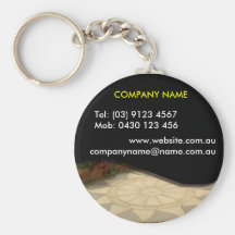 Paving Round Keychains