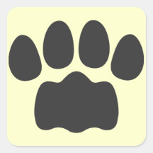 Paw 正方形シール・ステッカー
