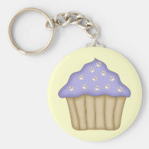 Paw Print Cupcake Key Chain