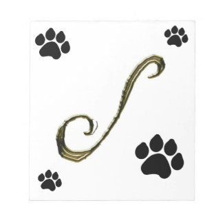 Paw Print Monogram Notepad