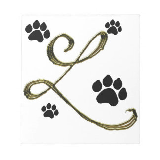 Paw Print Monogram Notepad