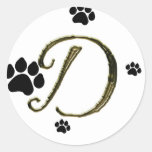 Paw Print Monogram Sticker