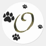 Paw Print Monogram Sticker