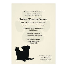 Paw Print Veterinary Graduation Invitation