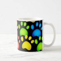 Paw Wallpaper Coffee Mugs