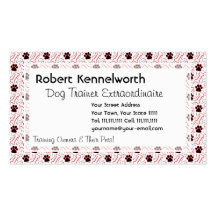 Paws and Bones Funny Design for Dog Lovers Business Card