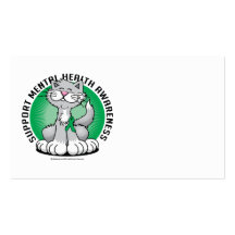 Paws for Mental Health Cat Business Card Template