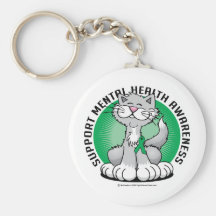 Paws for Mental Health Cat Keychain