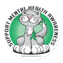 Paws for Mental Health Cat stickers