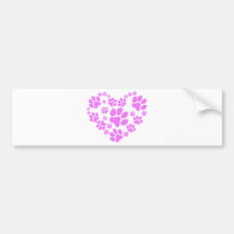 Paws Heart Bumpersticker
