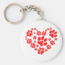 Paws Heart Sleutelhanger