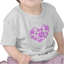 Paws Heart T Shirt