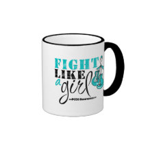 PCOS Awareness Fight Like a Girl Coffee Mug