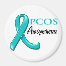 PCOS Awareness Ribbon Refrigerator Magnet