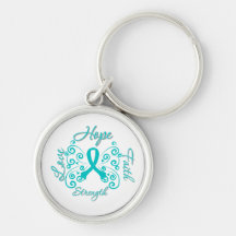 PCOS Hope Motto Butterfly Key Chains