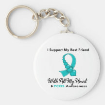 PCOS I Support My Best Friend Key Chain