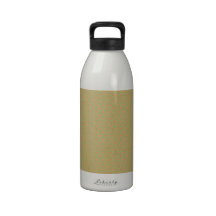 pd18-greenorange GREEN ORANGE POLKADOTS PATTERN RE Water Bottles