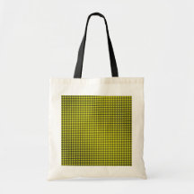 pd41 YELLOW BLACK OPTICAL ILLUSIONS  CIRCLES POLKA Bag