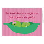 Pea Pod Pals New Baby Girls Congratulations Card