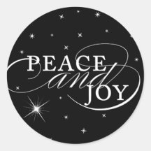 Peace and Joy Holiday Sticker