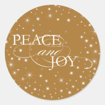 Peace and Joy - Stars - Sticker, Seal