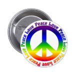Peace and Love all around Pinback Button