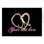 Peace and Love black, Your text here Card