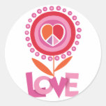 Peace and LOVE flower Sticker