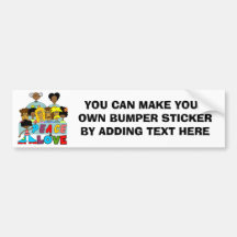 Peace and Love T-shirts and Gifts Bumper Sticker