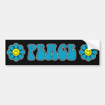 Peace Bumper Sticker (Blue)