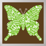 peace butterfly posters