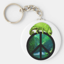 peace chameleon keychains