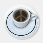 Peace coffee fridge magnets