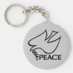 Peace Dove Peace Sign Key Chain