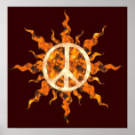 Peace Flame Spiral Posters