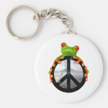 peace frog1 keychain