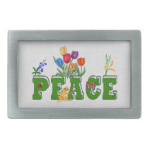 Peace Garden Belt Buckles