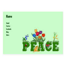 Peace Garden Business Card Template